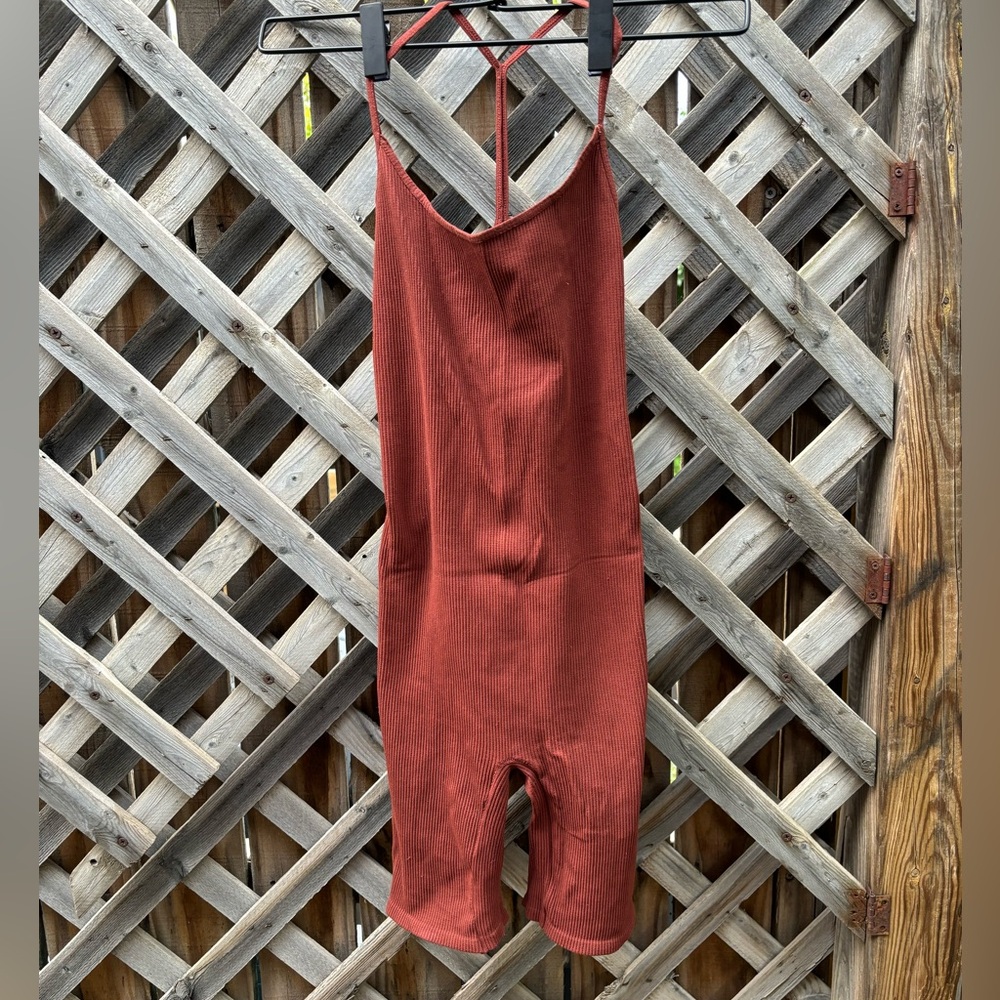 Free People still at home romper / star anise